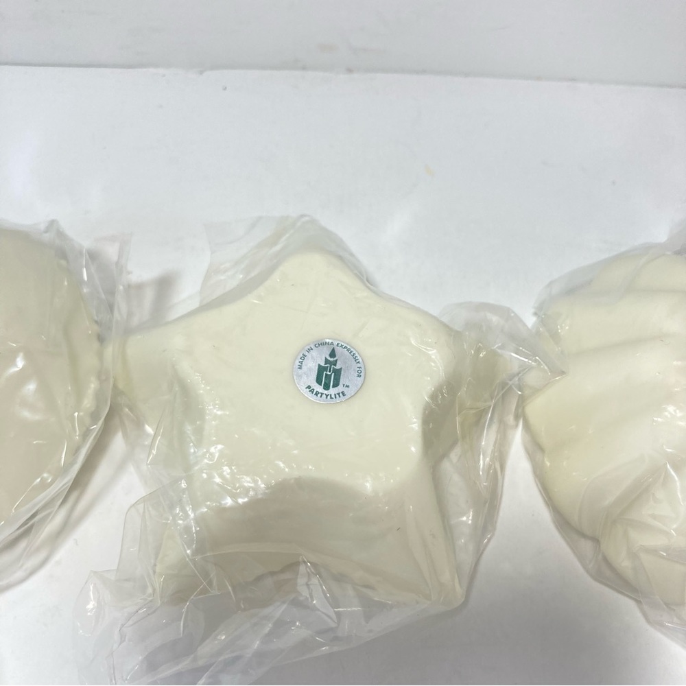 PartyLite Sea Drifters Candle Holders Tea Light Votive Bisque Set of 3 - Picture 14 of 16